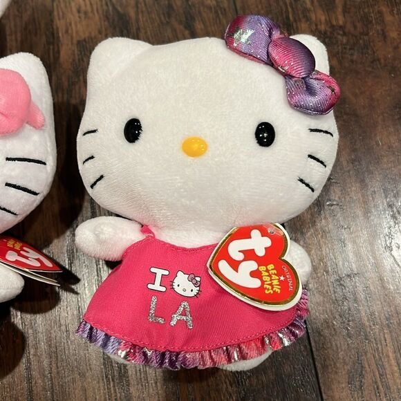 Ty Beanie Baby-HELLO KITTY I LOVE NY 6" Stuffed Plush NWT Mint and Easter bunny - Picture 2 of 10